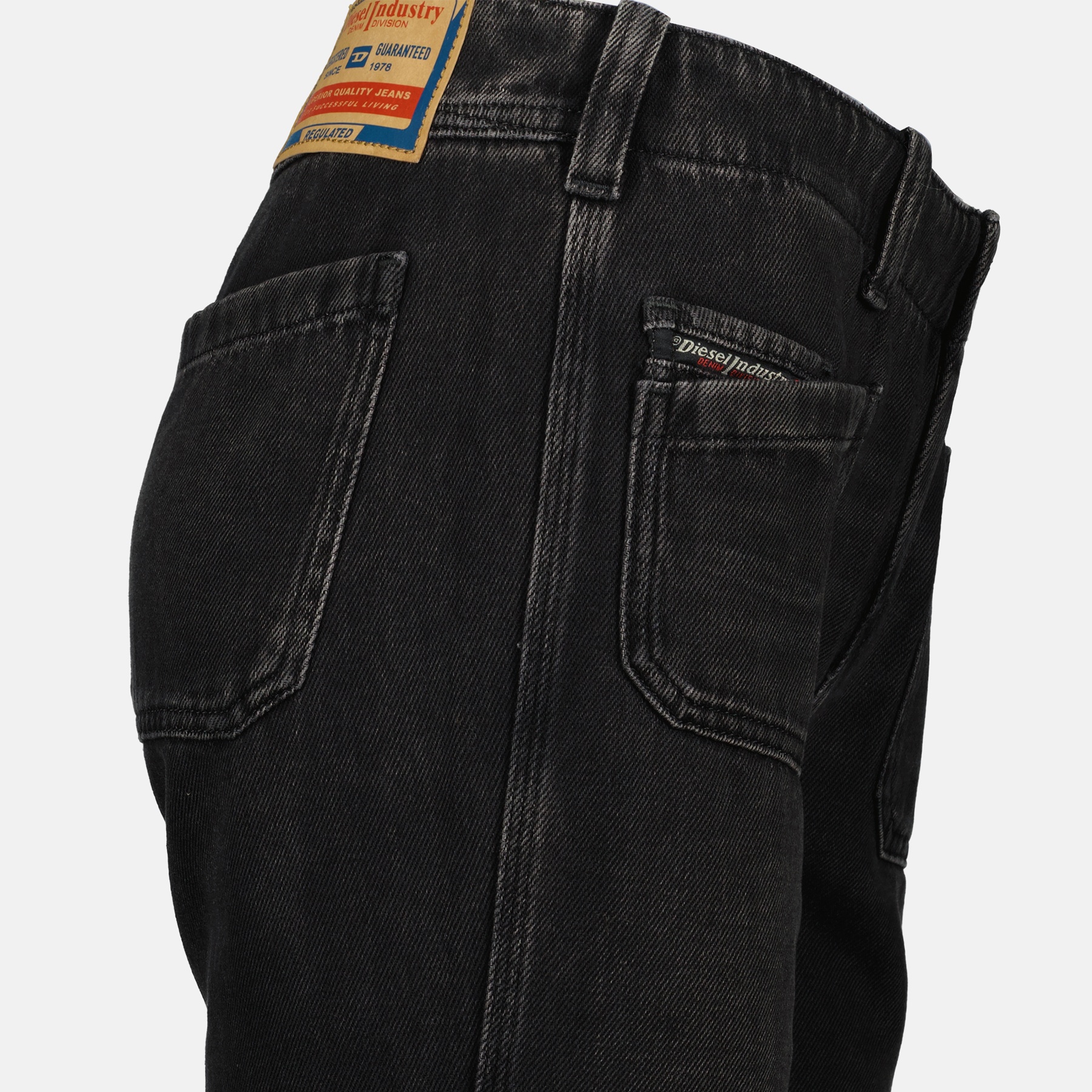Diesel Belt Loop Jeans In Black