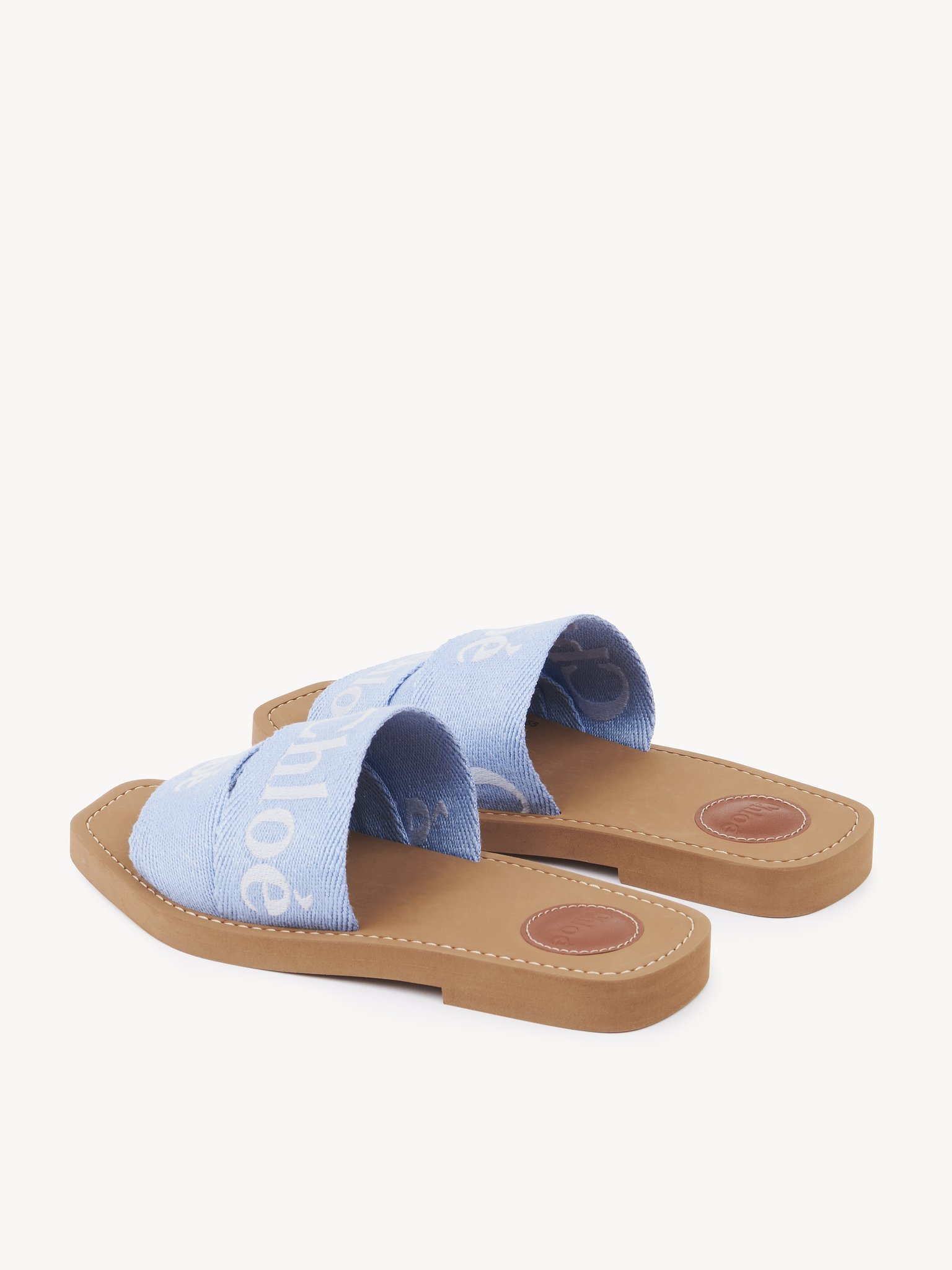Chloé Logo-detail Flat Slides In Multi