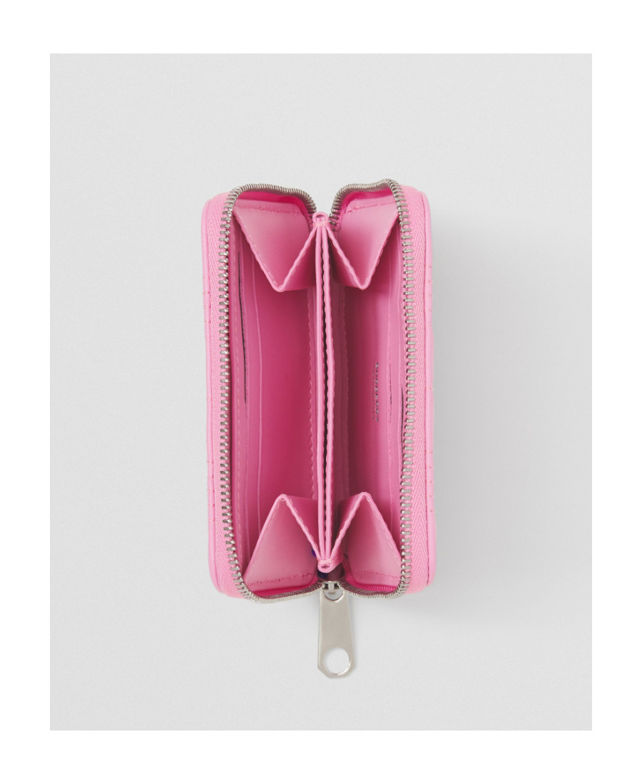 Burberry Lola Quilted Wallet In Pink