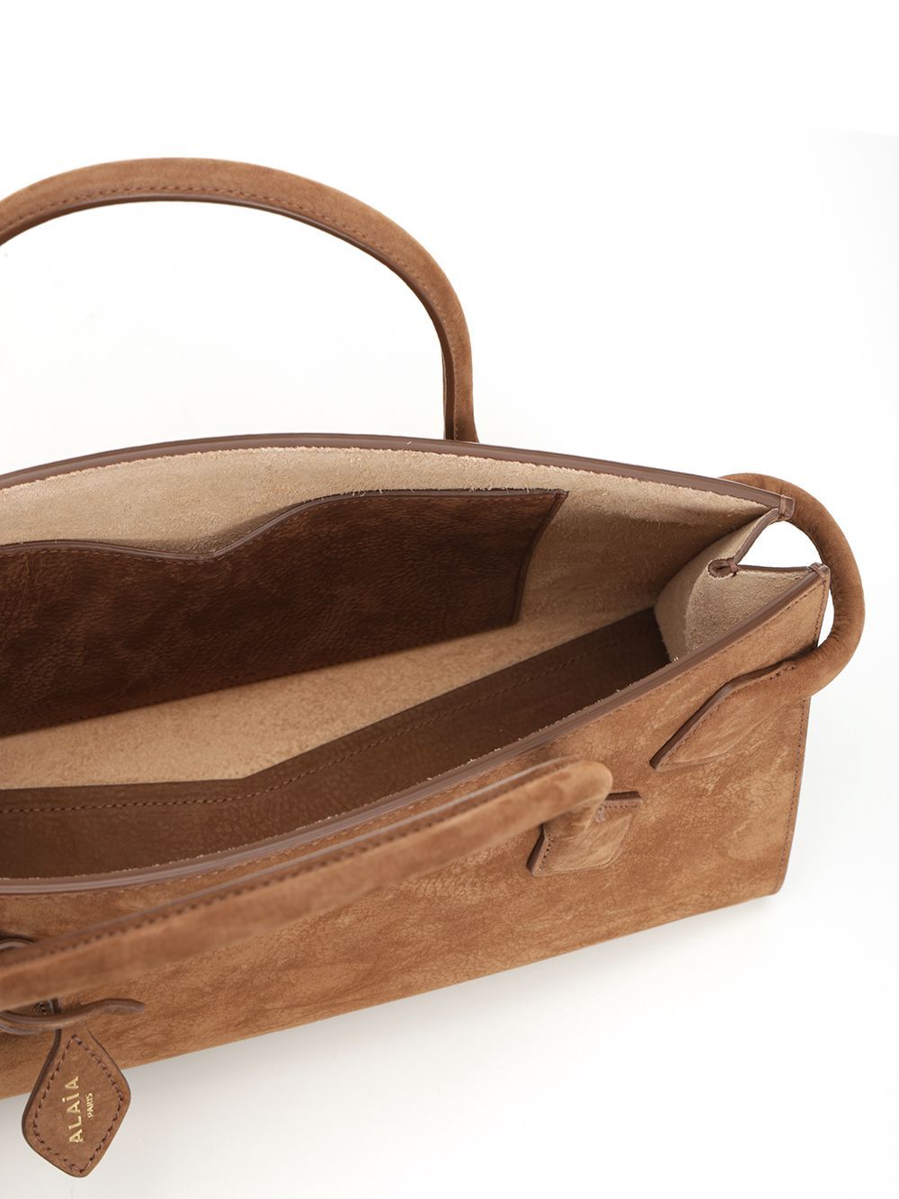 Alaïa Logo Tote Bag In Brown