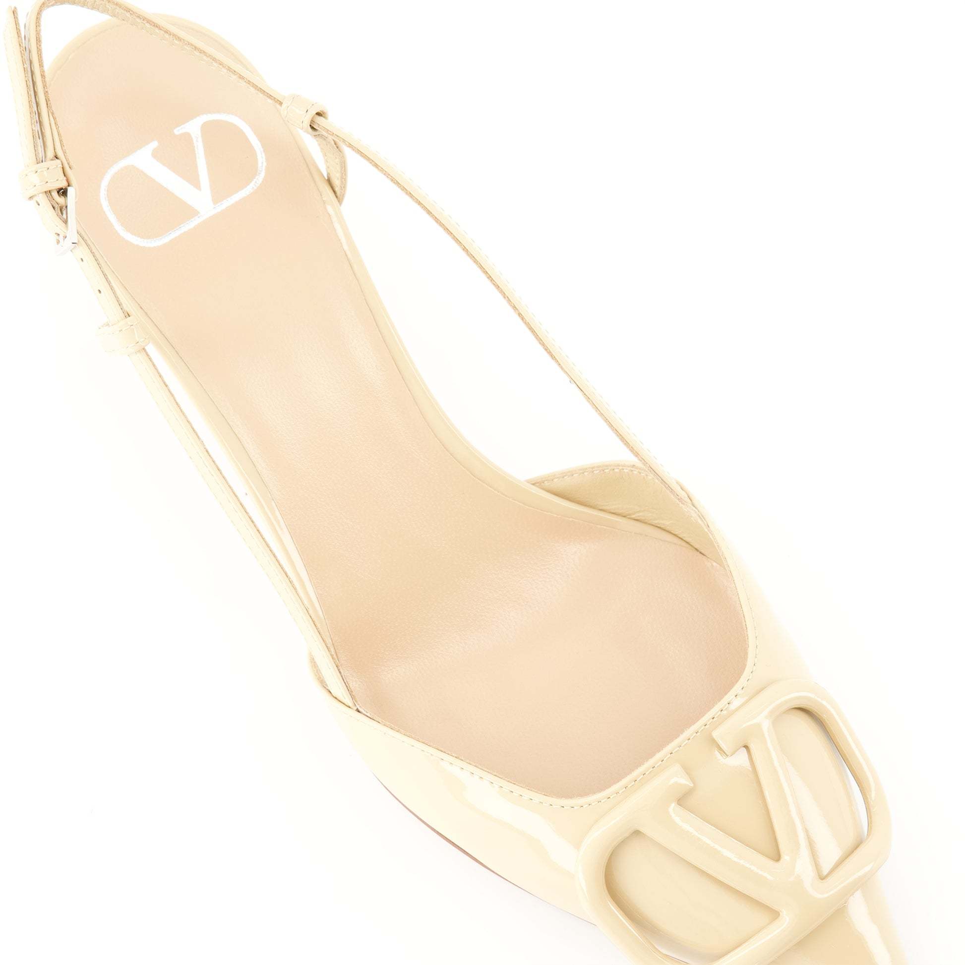 Valentino Pointed High Heel Sandals In Nude