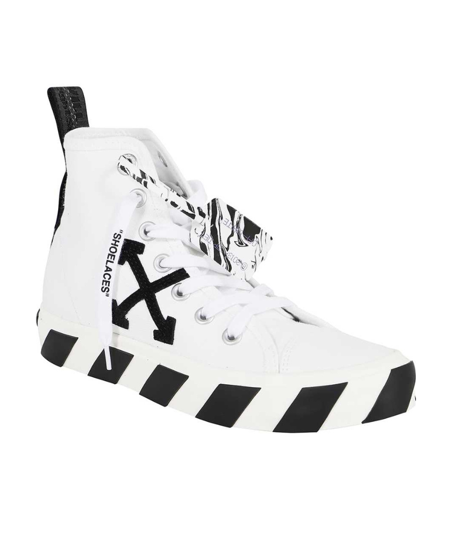Shop Off-white Vulcanized Mid-top Sneakers In White