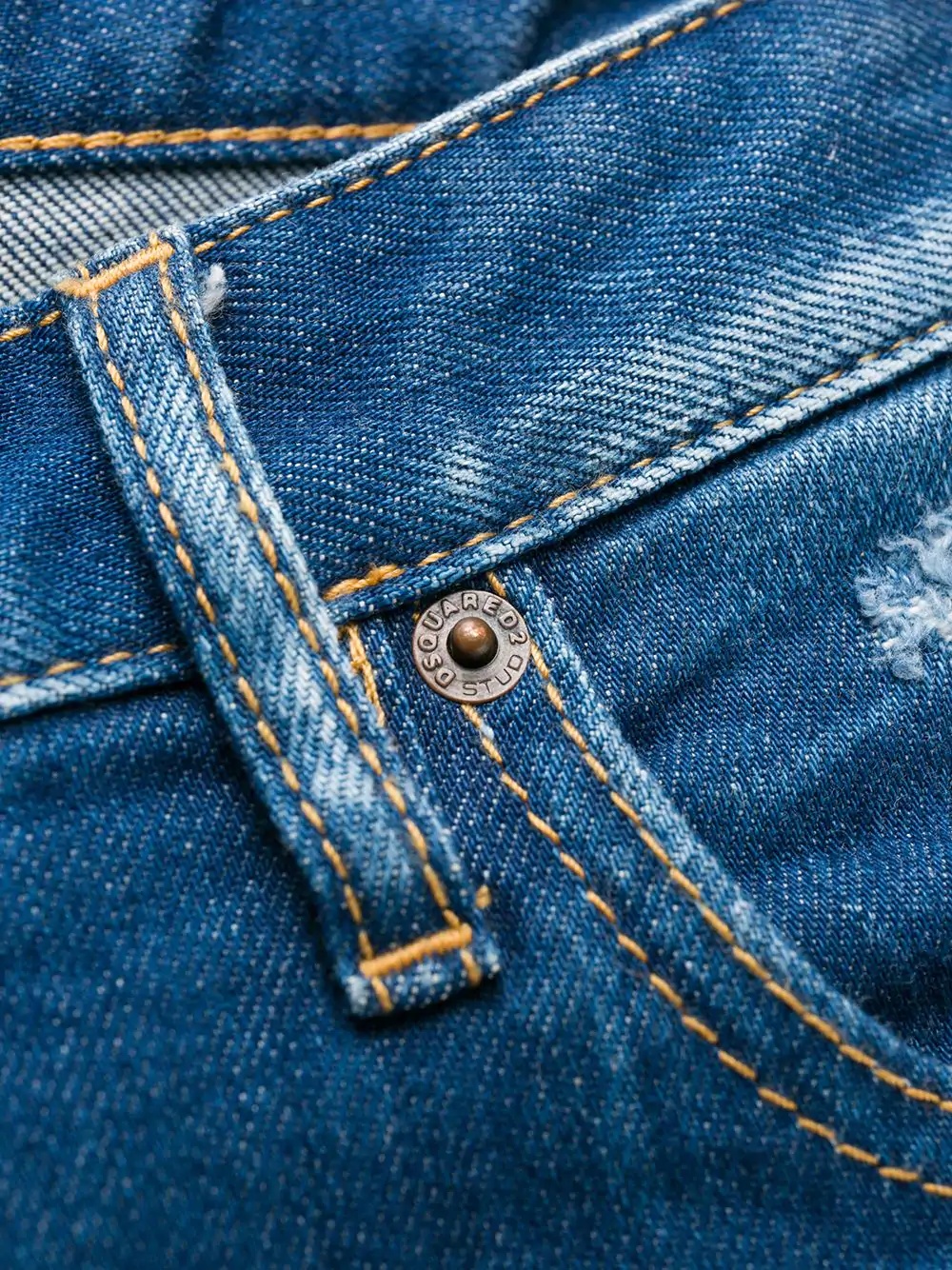 Dsquared2 Distressed Skater Jeans In Blue