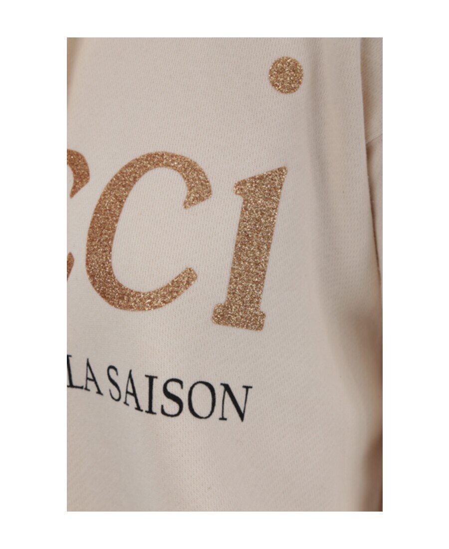 Gucci Golden Onion Logo Hooded Sweater In White
