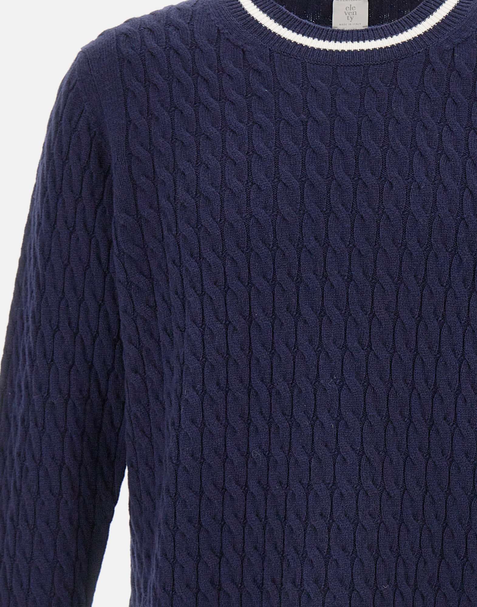 Eleventy Long-sleeved Wool Sweater In Blue