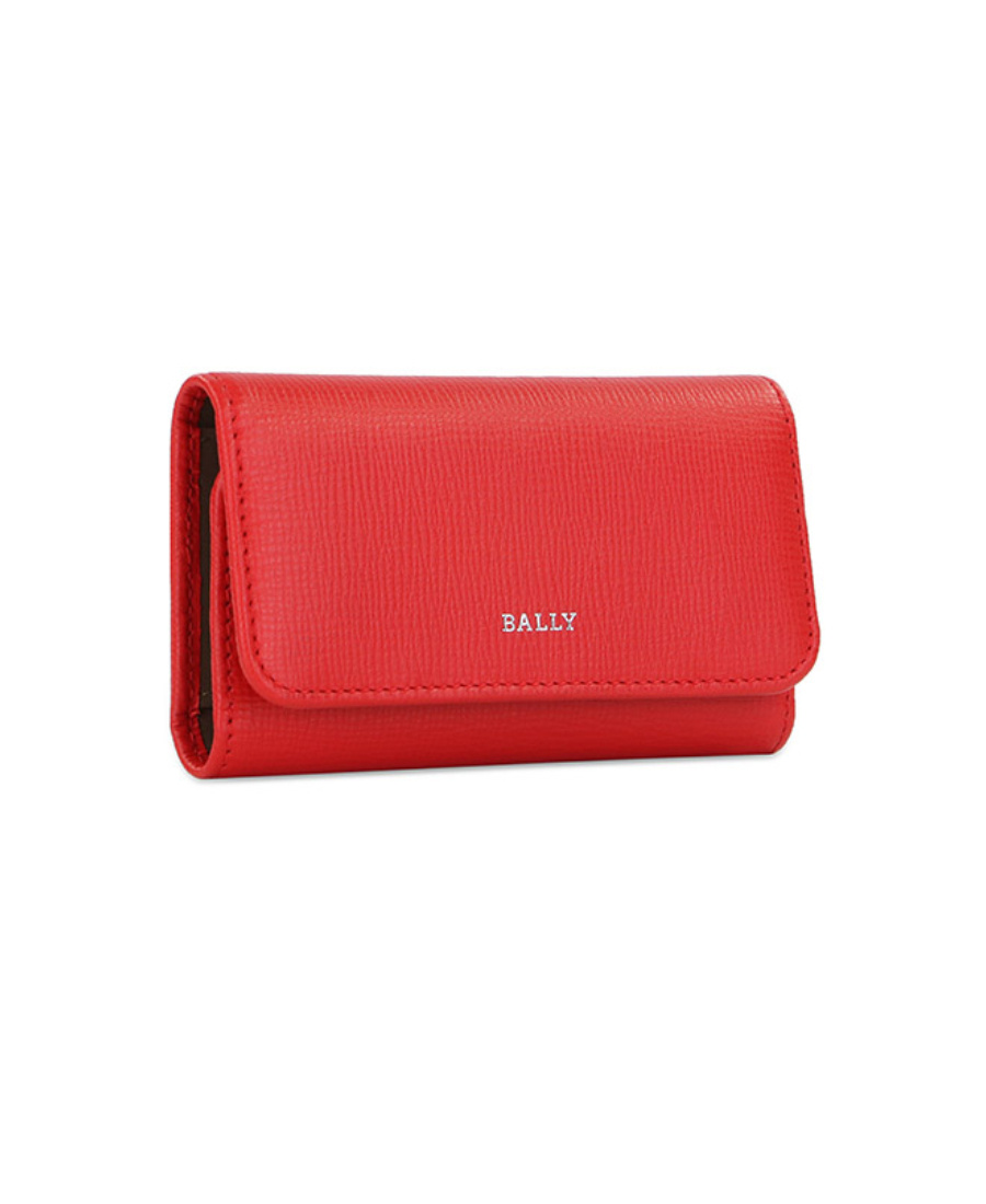 Shop Bally Logo Details Key Bag In Red