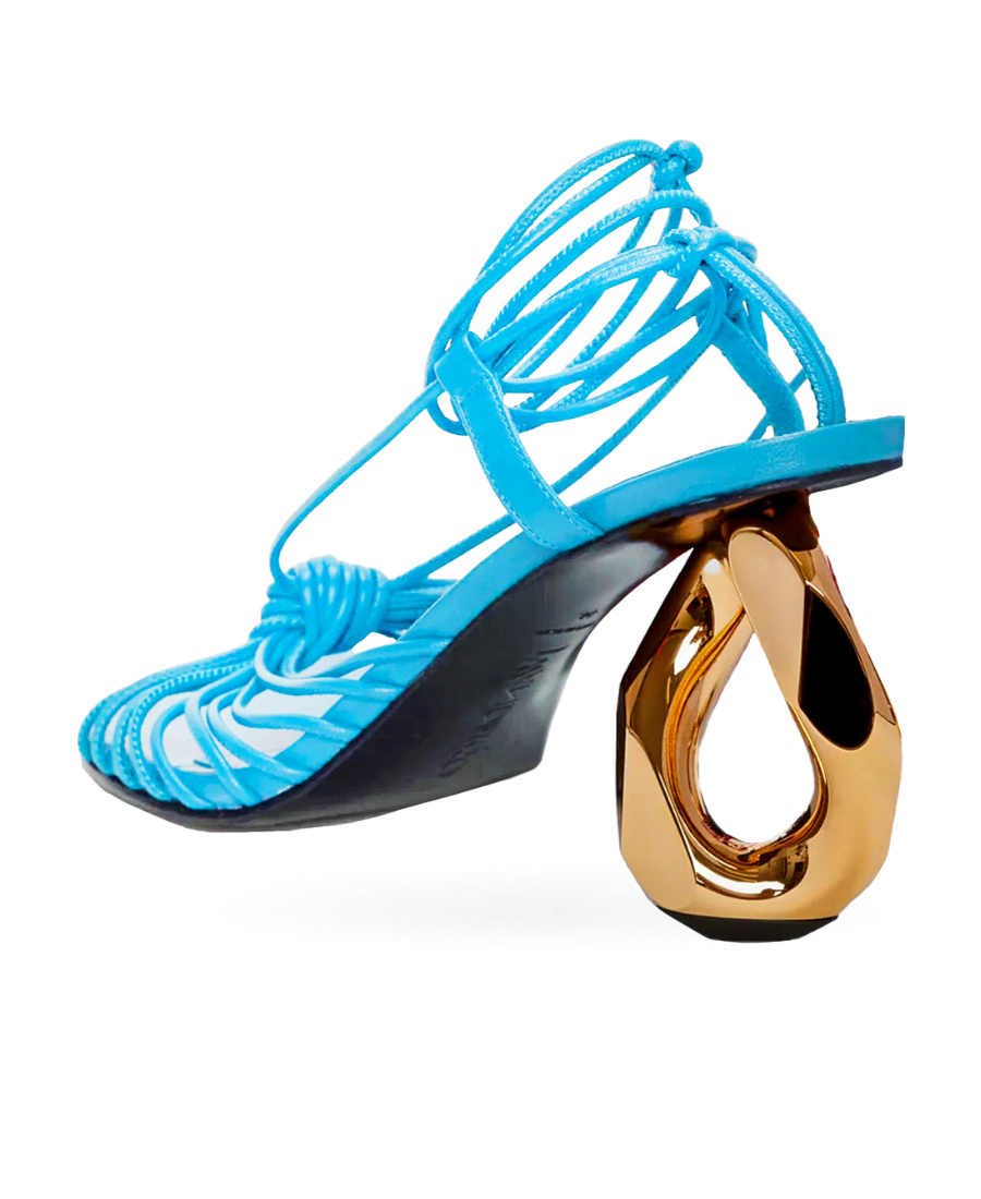 Jw Anderson Logo High-heeled Sandals In Blue