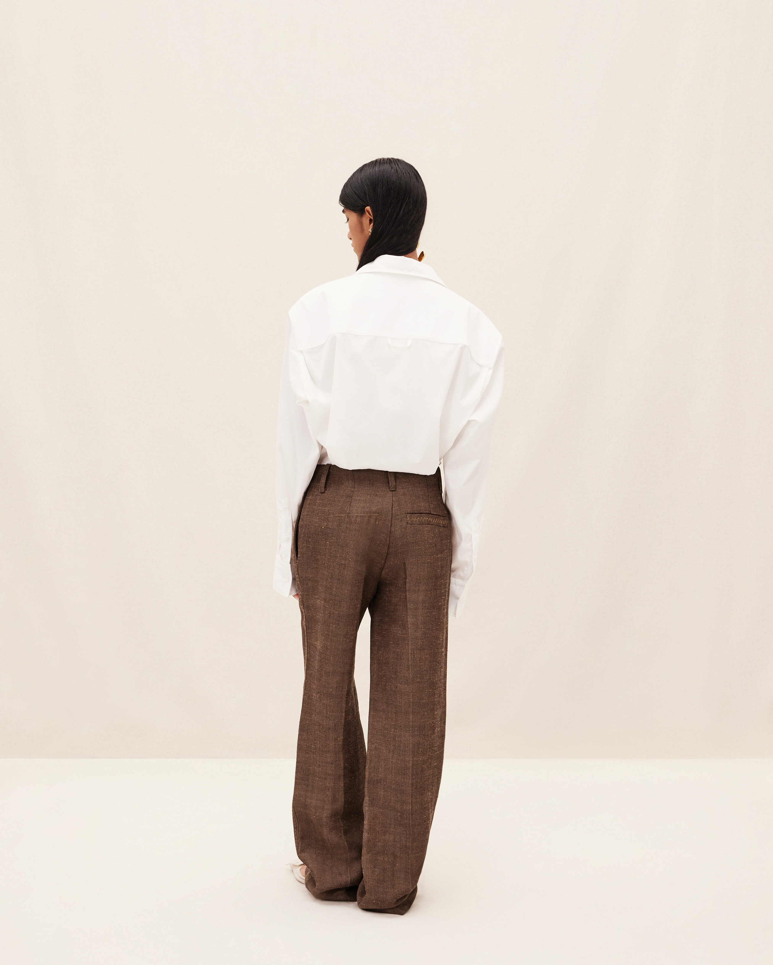 Jacquemus Le Pantalon Cordao Linen-blend Canvas Trousers In Brown
