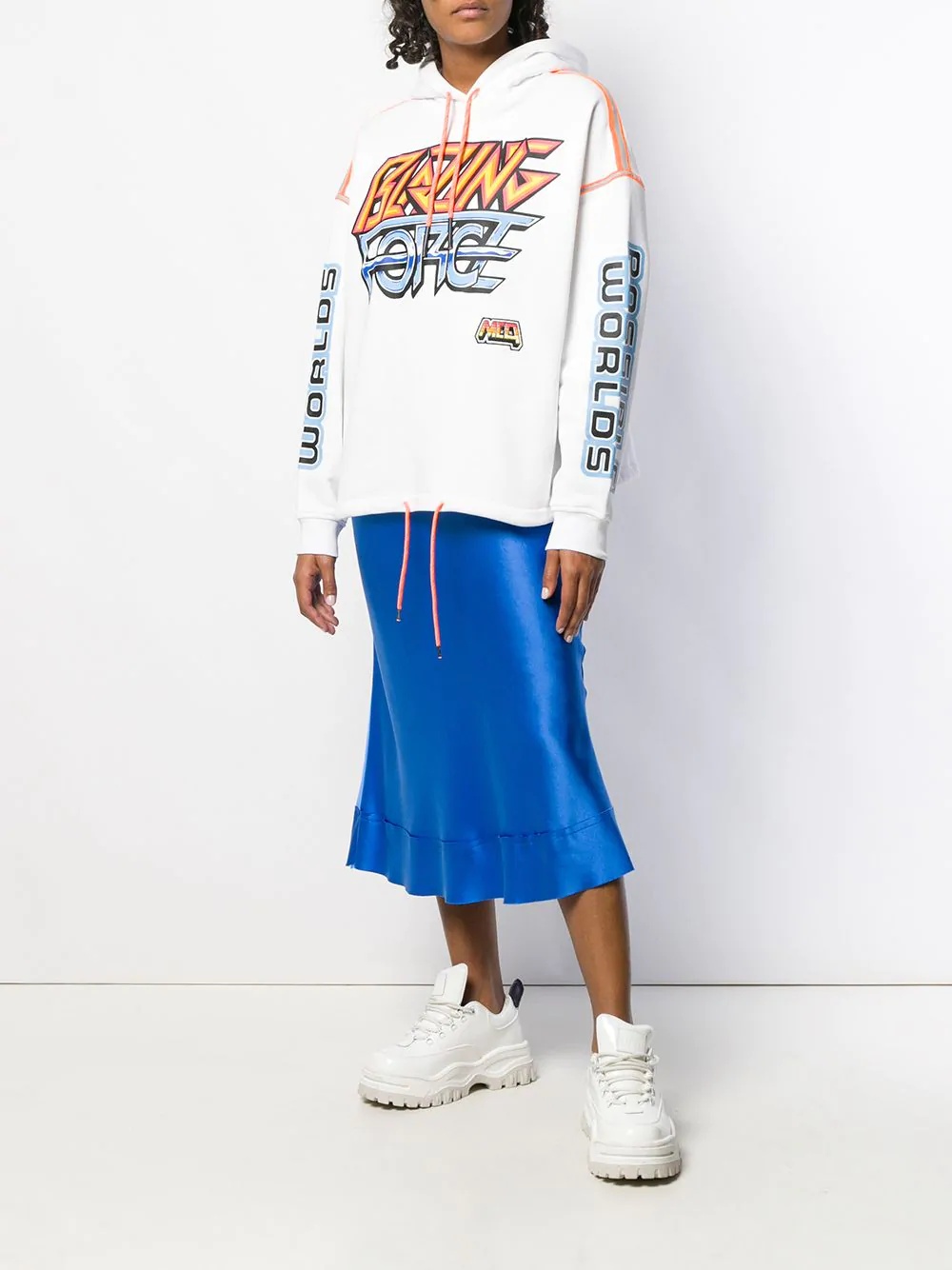 Mcq By Alexander Mcqueen Pattern Printed Hooded Sweater In White