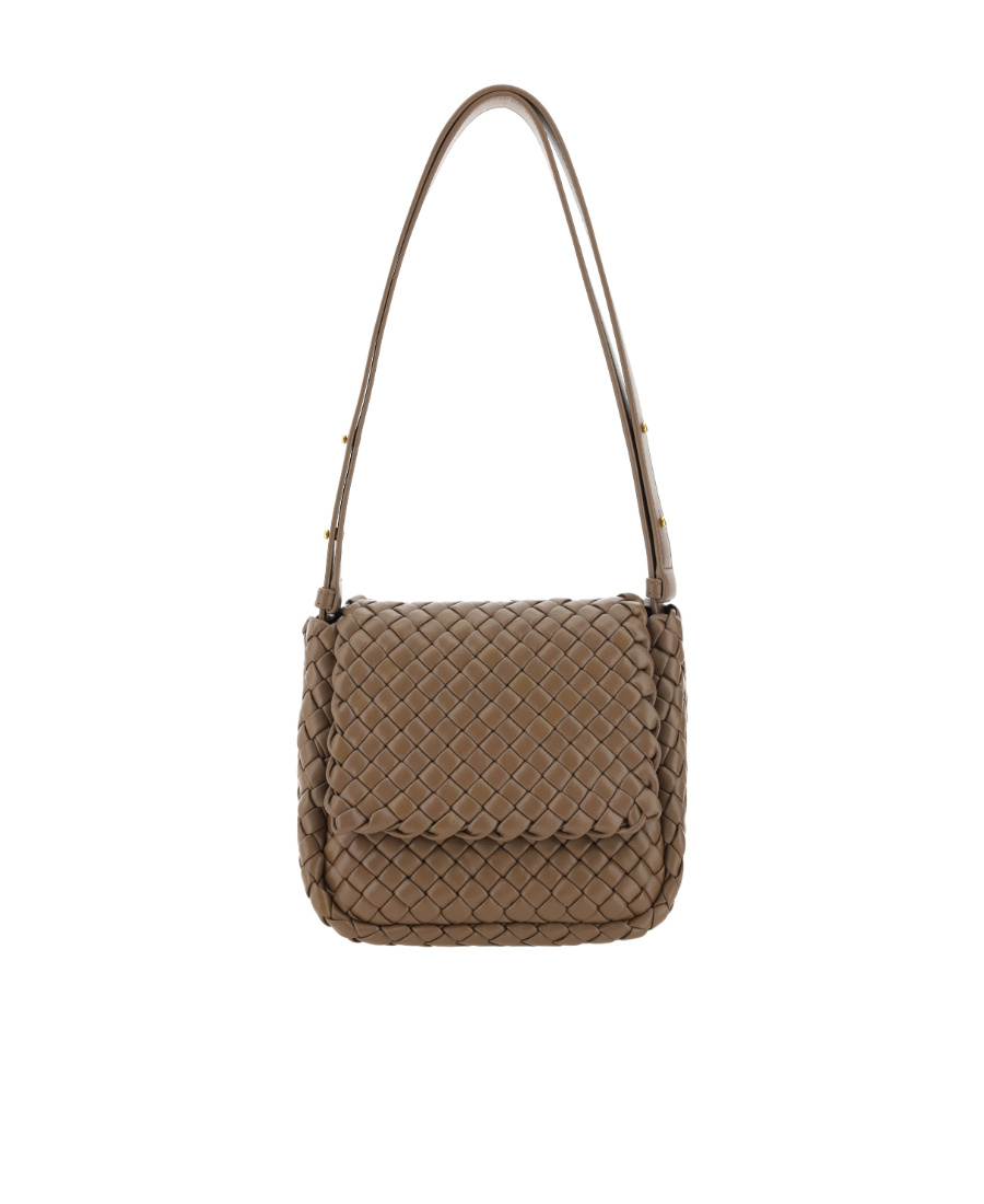 Bottega Veneta Cobble Mini Shoulder Bag In Brown