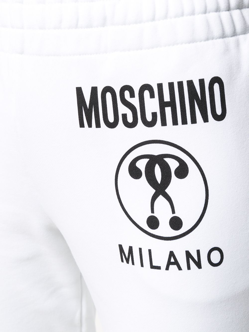 Moschino Logo Printed Sweatpants In White