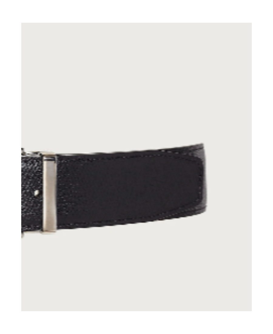 Ferragamo Gancini Double-sided Belt In Black