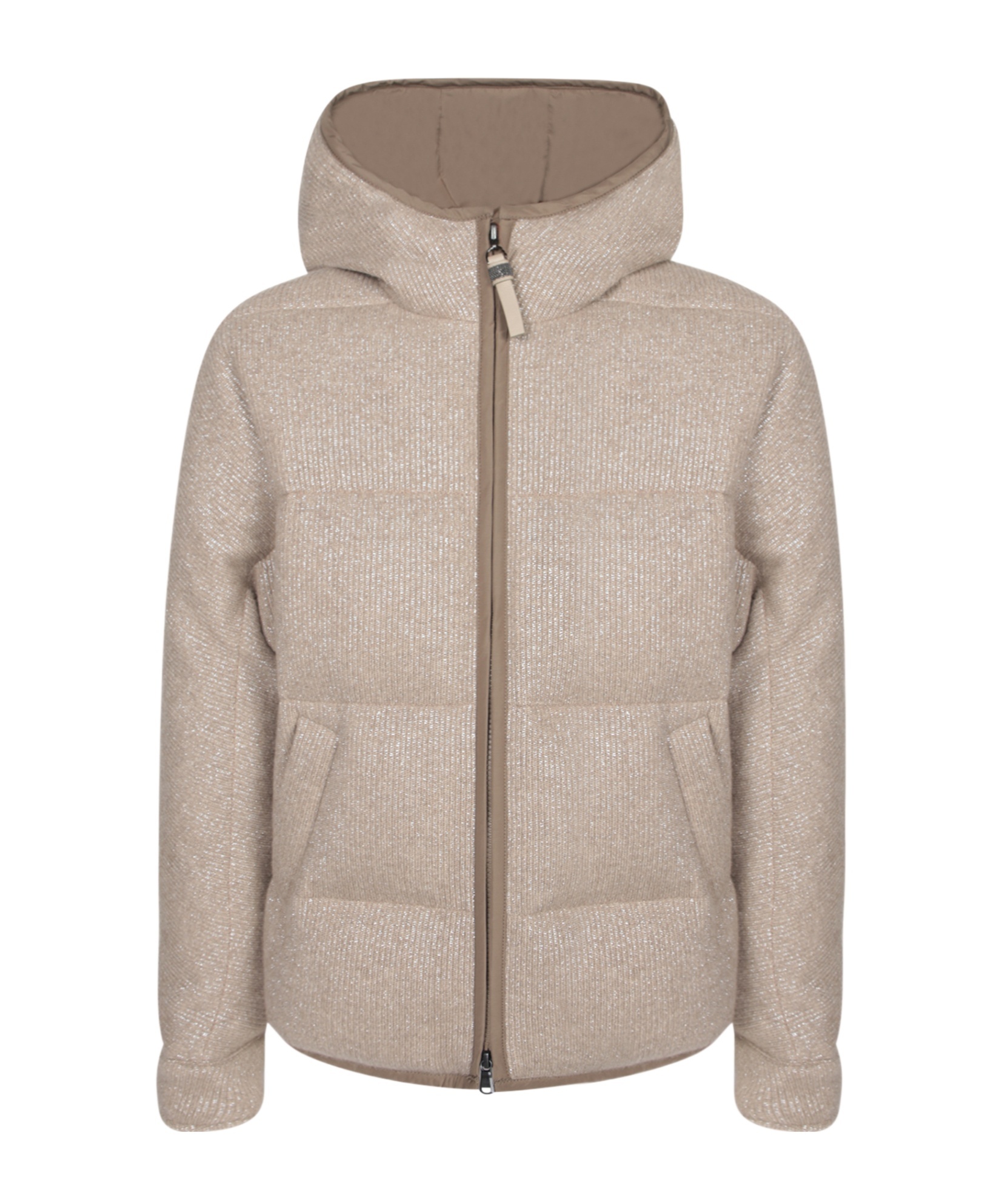 Brunello Cucinelli Padded Zip-up Coat In Brown