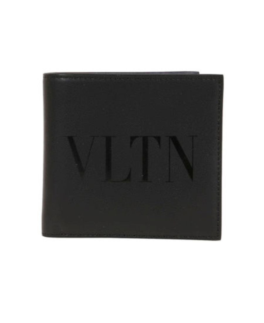 Valentino Vltn-print Wallet In Black