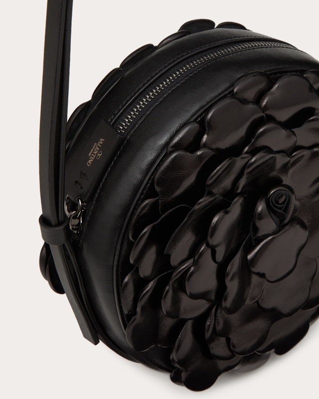 Valentino 03 Rose Edition Atelier Round Crossbody Bag In Black