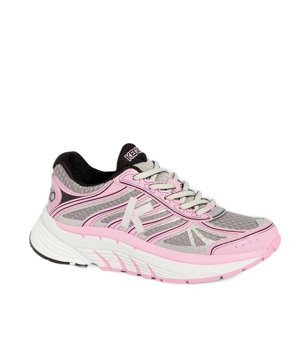 Kenzo Logo Printed Lace-up Runner Sneakers In Pink