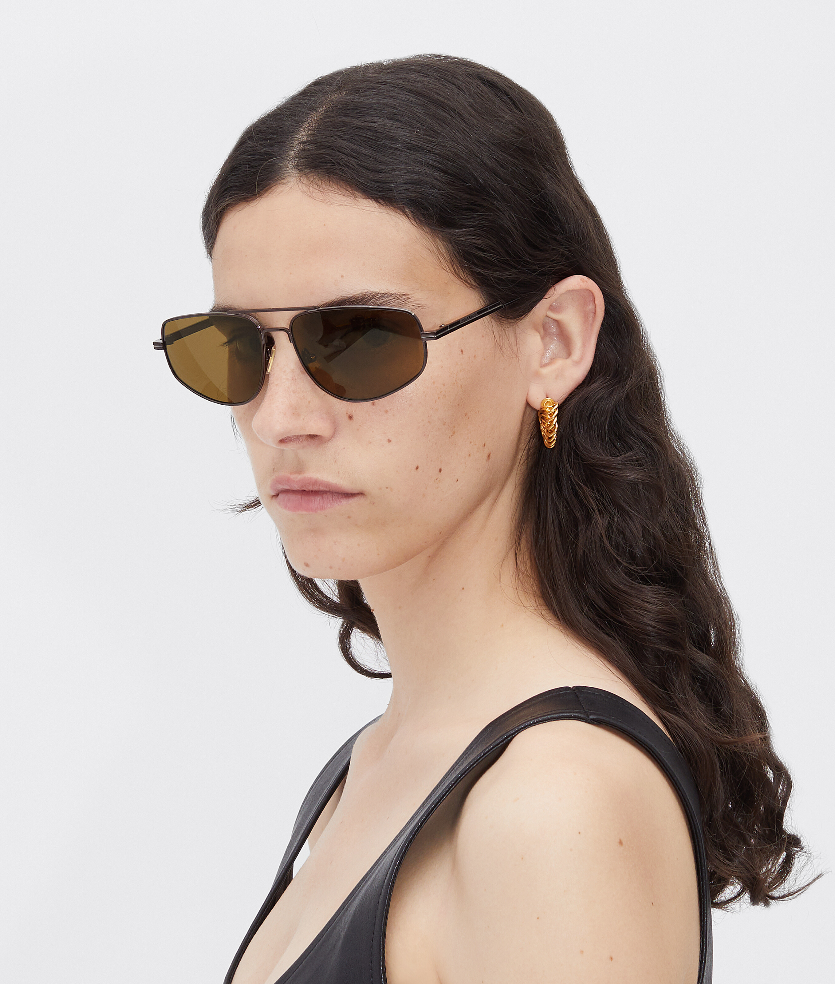 Bottega Veneta Geometric-frame Sunglasses In Brown