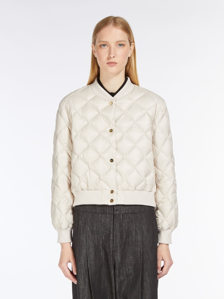 Max Mara Double-sided Pilot Down Jacket In White