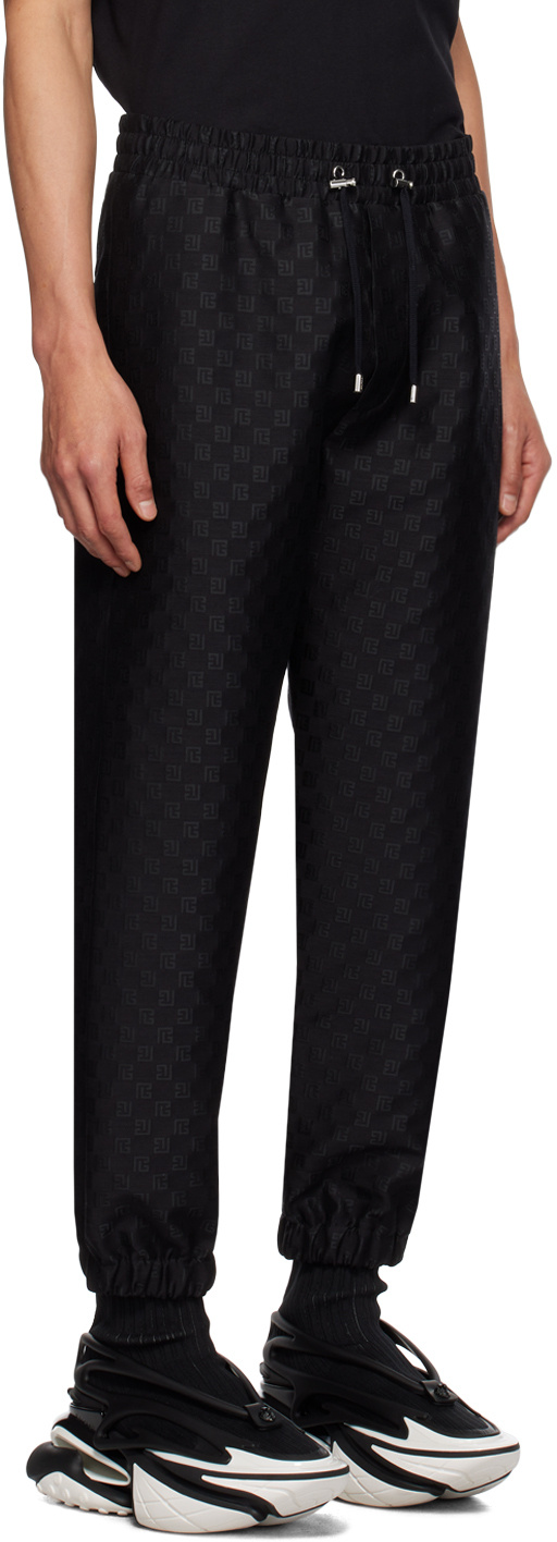 Balmain Drawstring Tapered Track Pants In Black