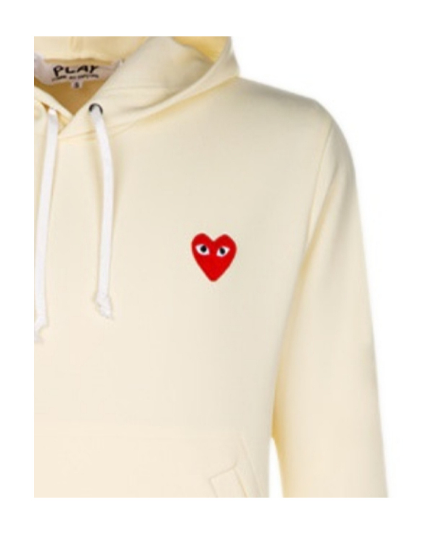 COMME DES GARÇONS PLAY HEART-SHAPED DECAL HOODED HOODIE