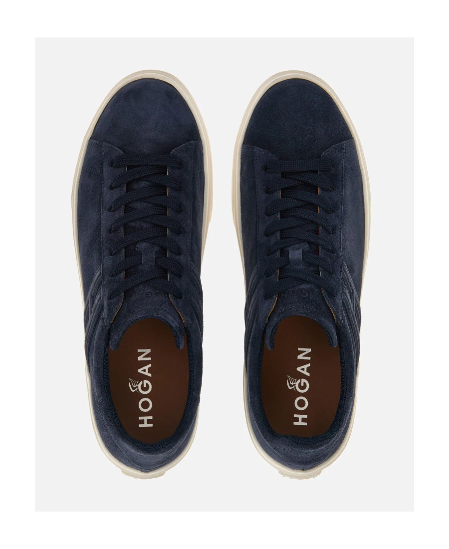 Hogan Rebel Low-op Suede Sneakers In Black