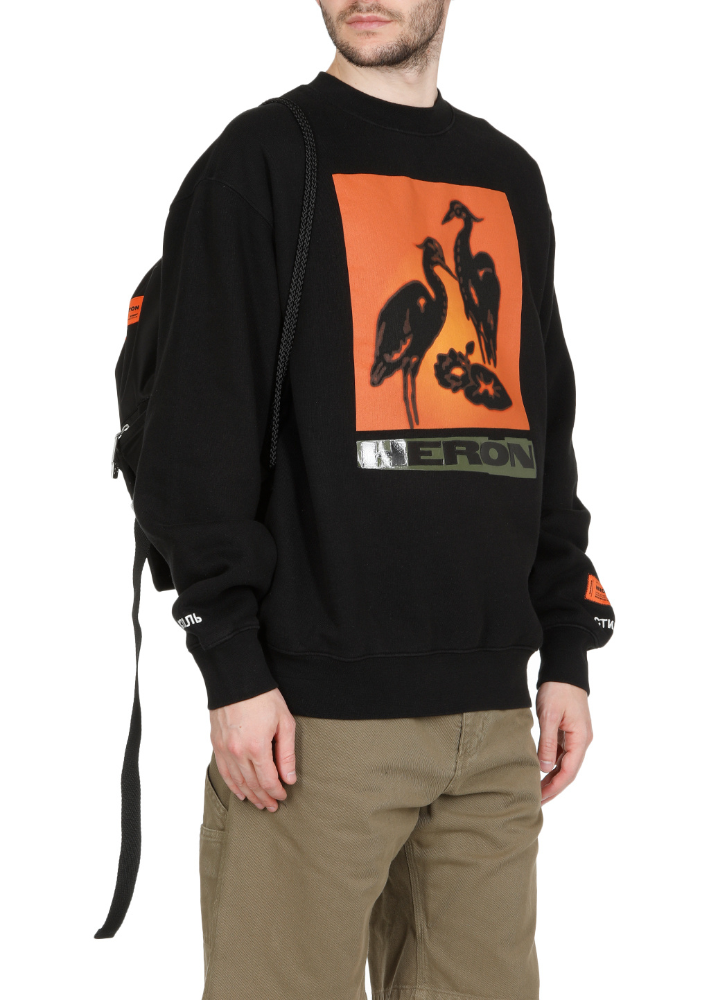 Heron Preston Heron Printed Sweater In Black