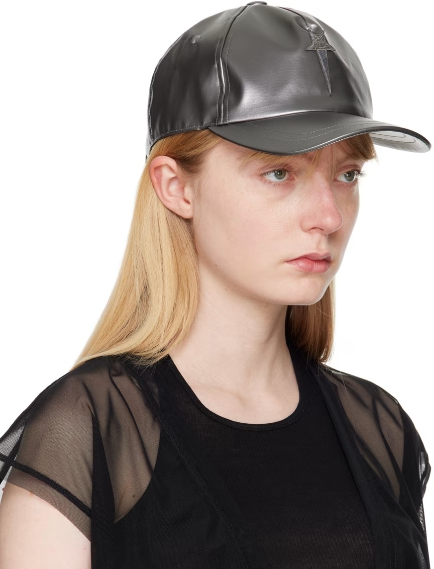 Rick Owens X Champion Baseball Cap In Silver