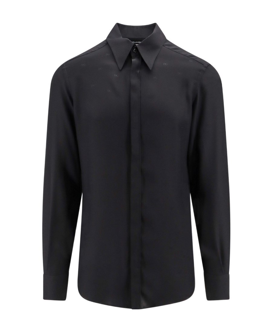 DOLCE & GABBANA DOLCE  GABBANA ALLOVER MONOGRAM LONG-SLEEVED SHIRT