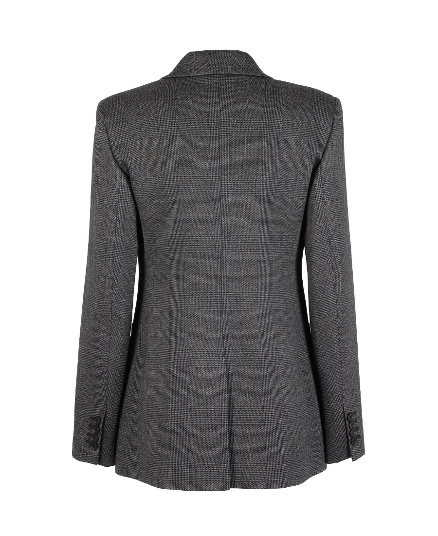 Max Mara Sfinge Checked Detail Blazer In Black