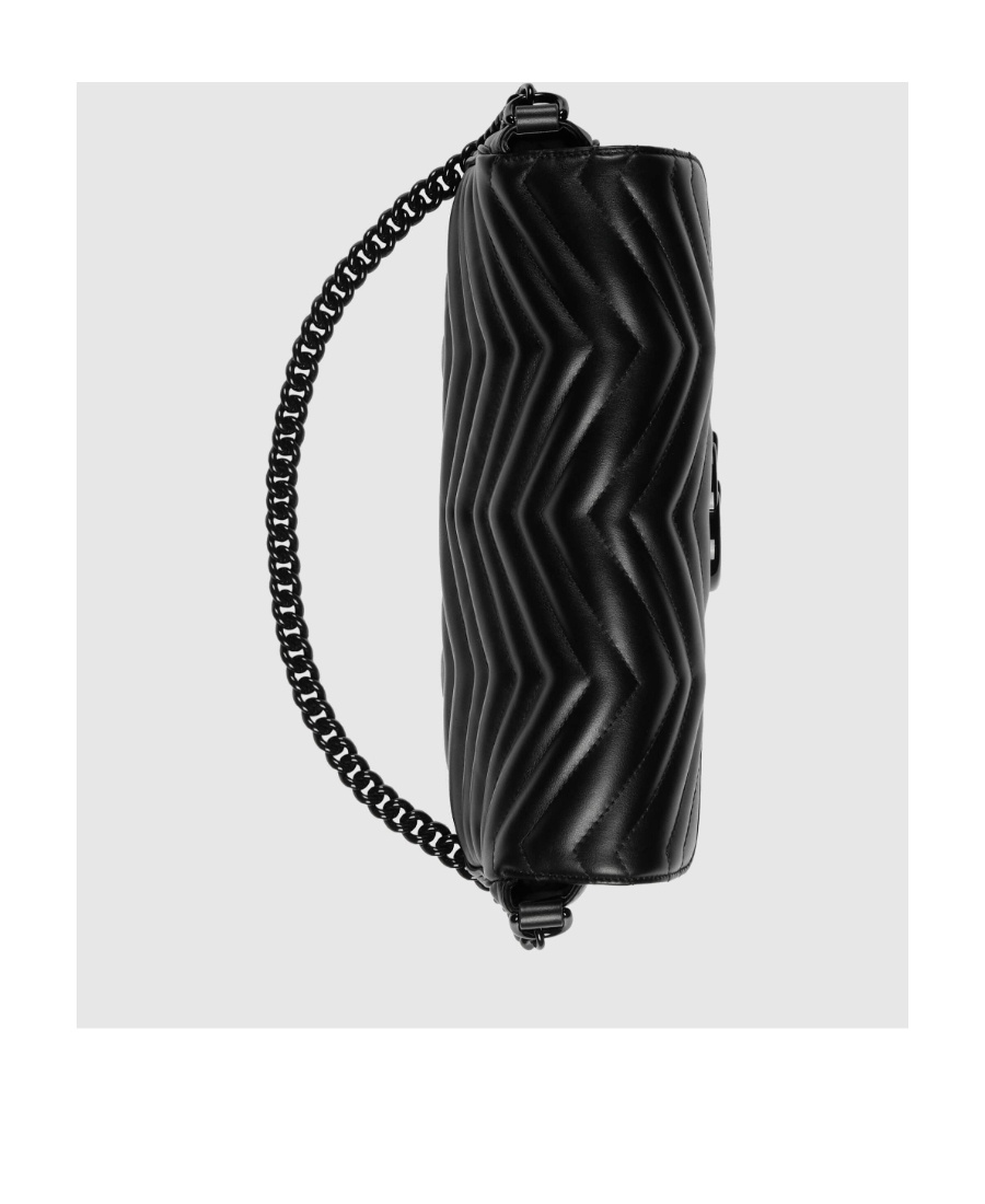 Shop Gucci Gg Marmont Shoulder Bag In Black