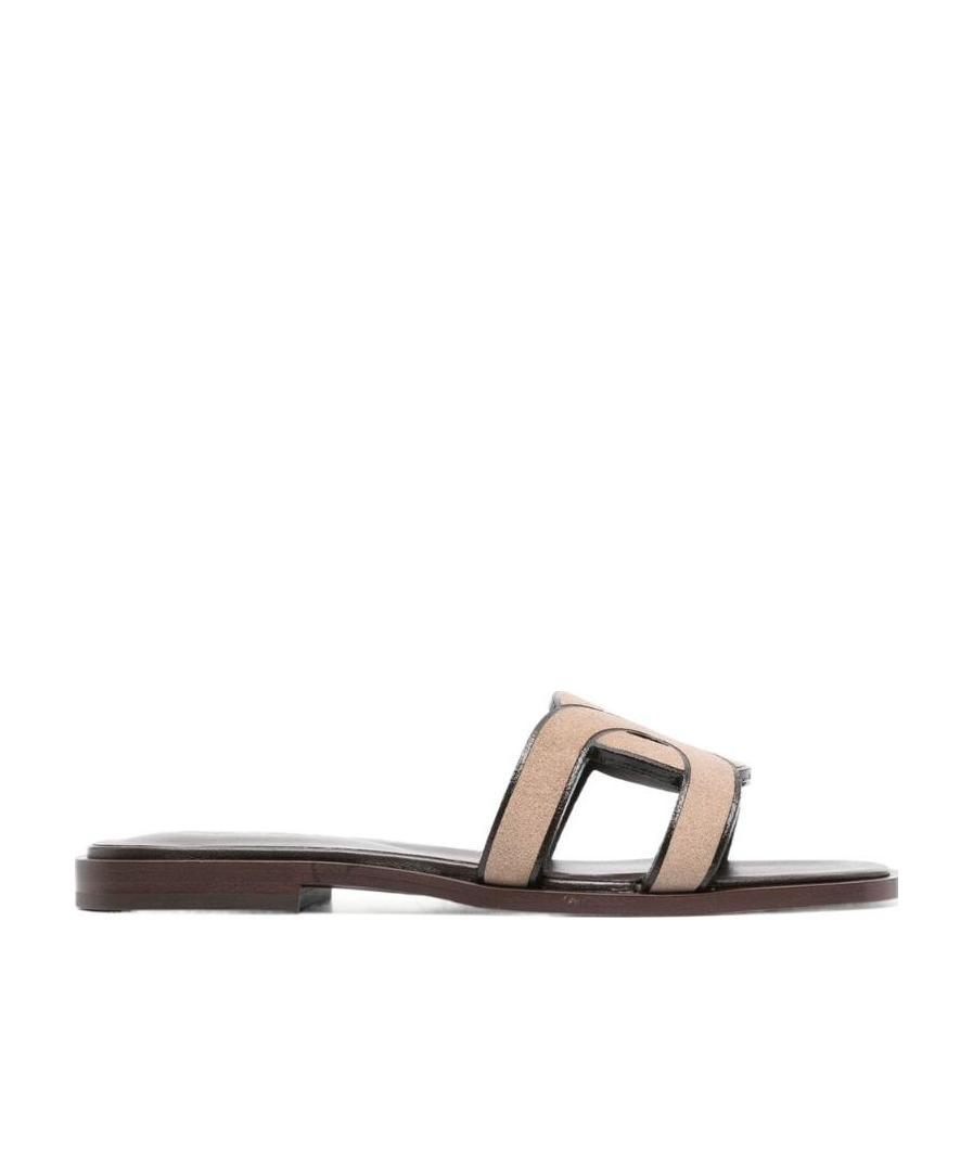 Tod's Bicolor Chain Slide Sandals In Multicolor