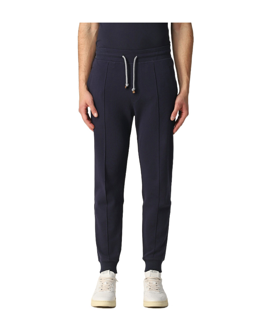 Brunello Cucinelli Tapered Drawstring Track Pants In Black