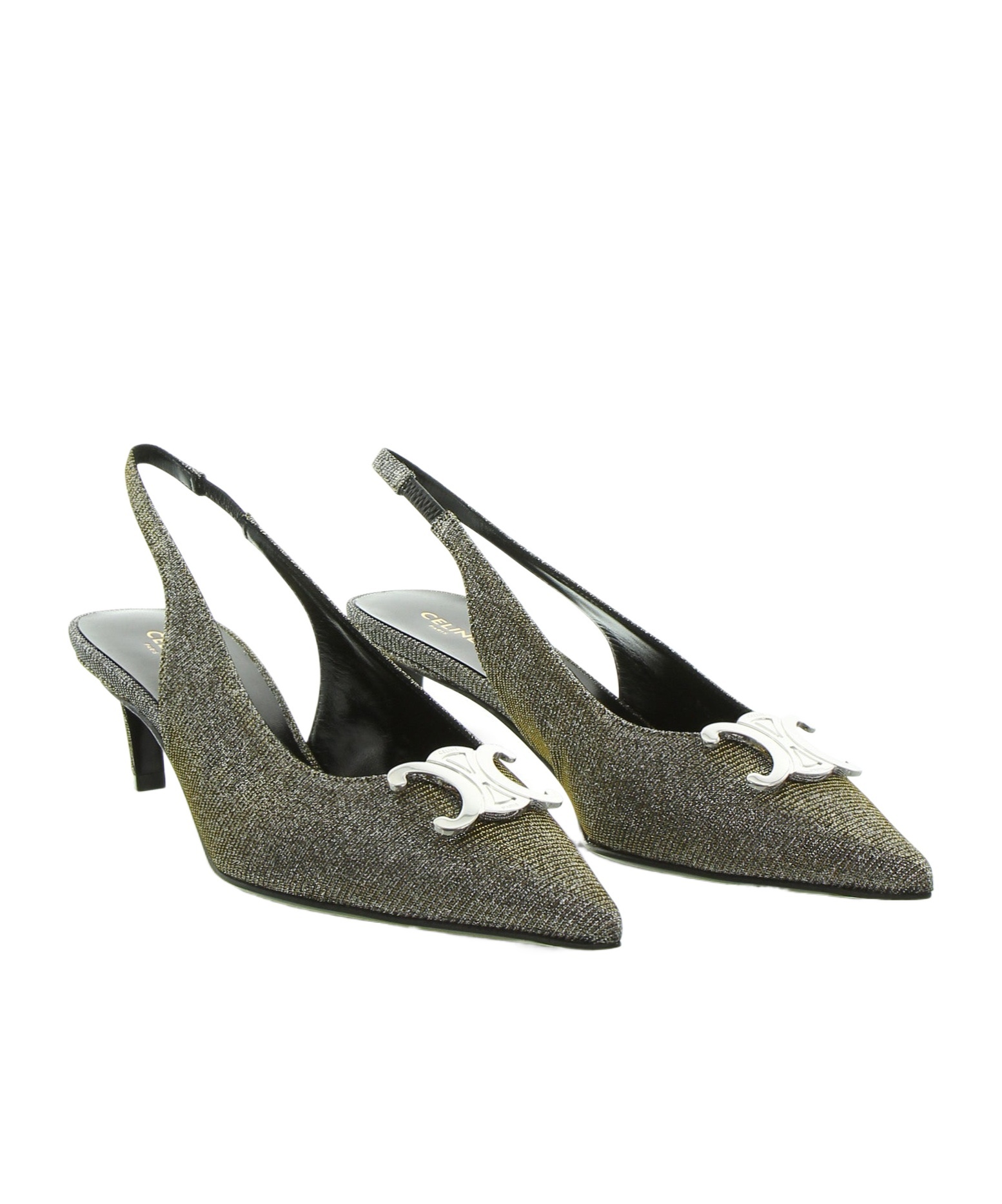 Celine Alma Pointed High-heeled Sandals In Green