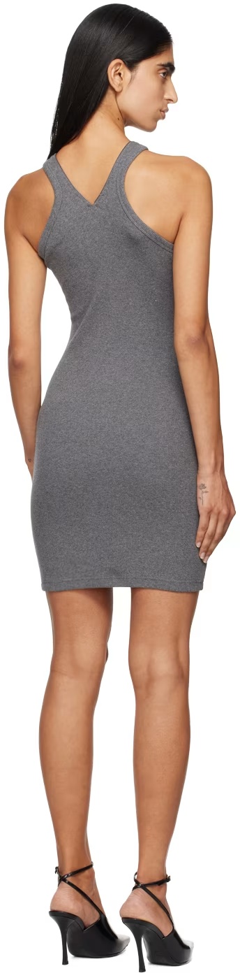 Courrèges Courreges 'criss Cross 90's Mini' Dress In Gray