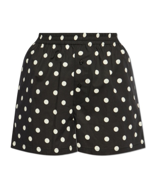 Moschino Dotted Shorts With Elastic Waistband And Button Detailing