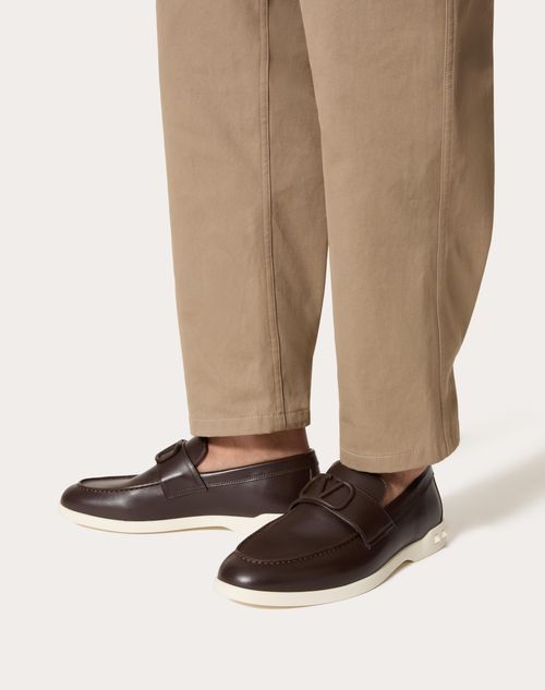 Valentino Garavani Vlogo Signature Slip-on Shoes With Rockstud Details In Black