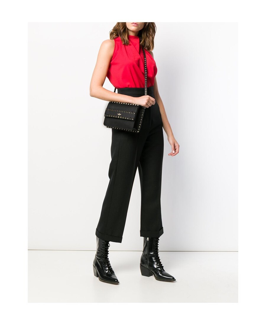 Valentino Rockstud Small Shoulder Bag In Black
