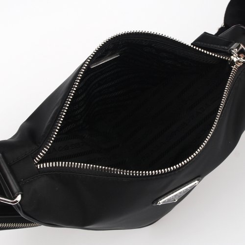 Prada Triangle Shoulder Bag In Black