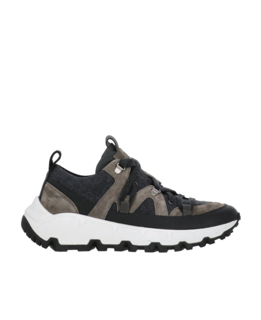 Brunello Cucinelli Leather Sneakers In Black