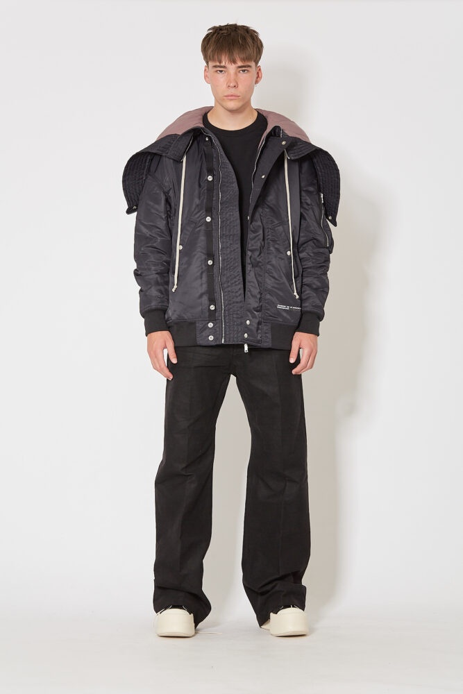 Rick Owens Drkshdw Drkshdw By Rick Owens Man Jacket Black Size L Polyamide In Black