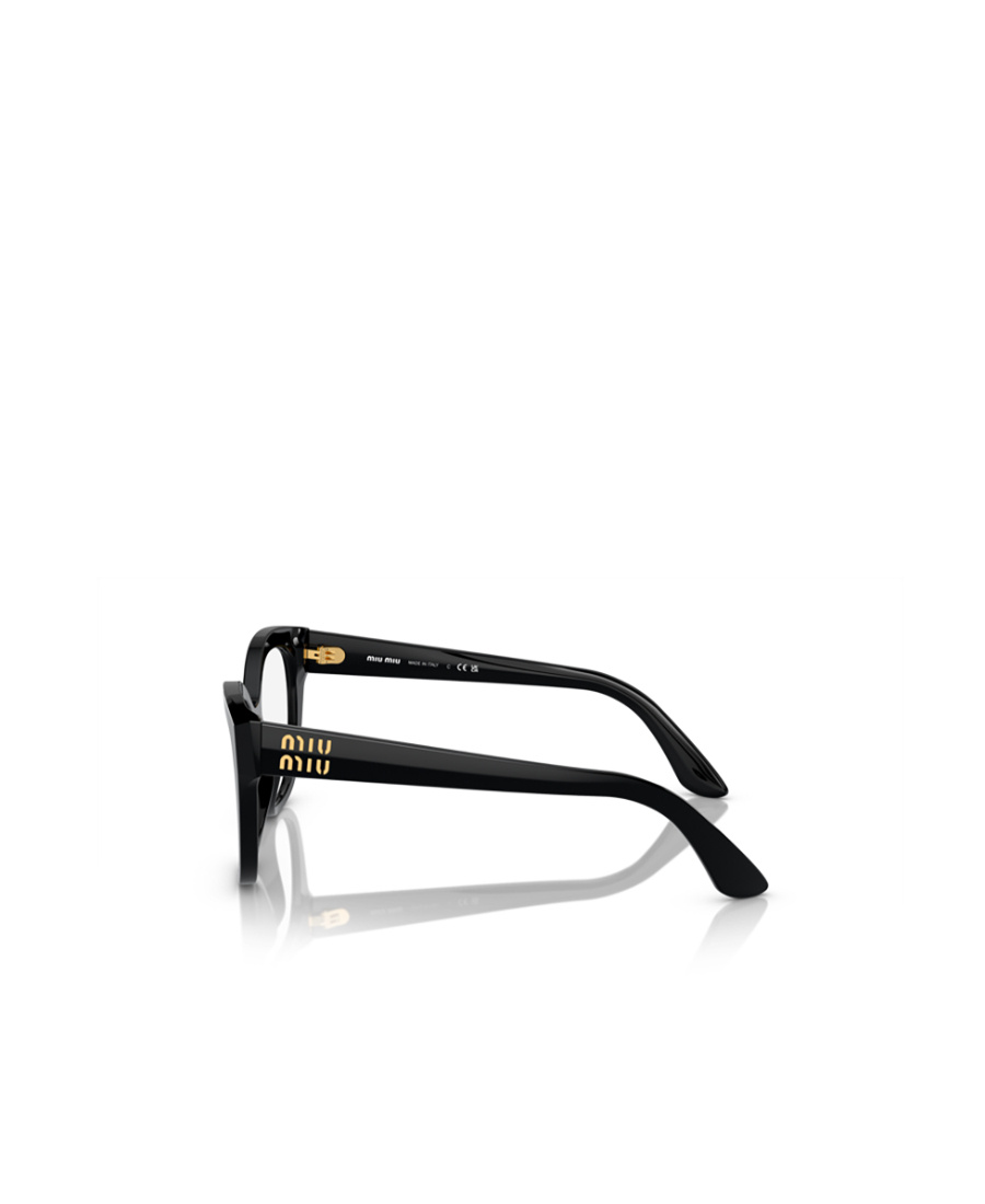 Miu Miu Cat-eye Frame Logo-plaque Glasses In Black