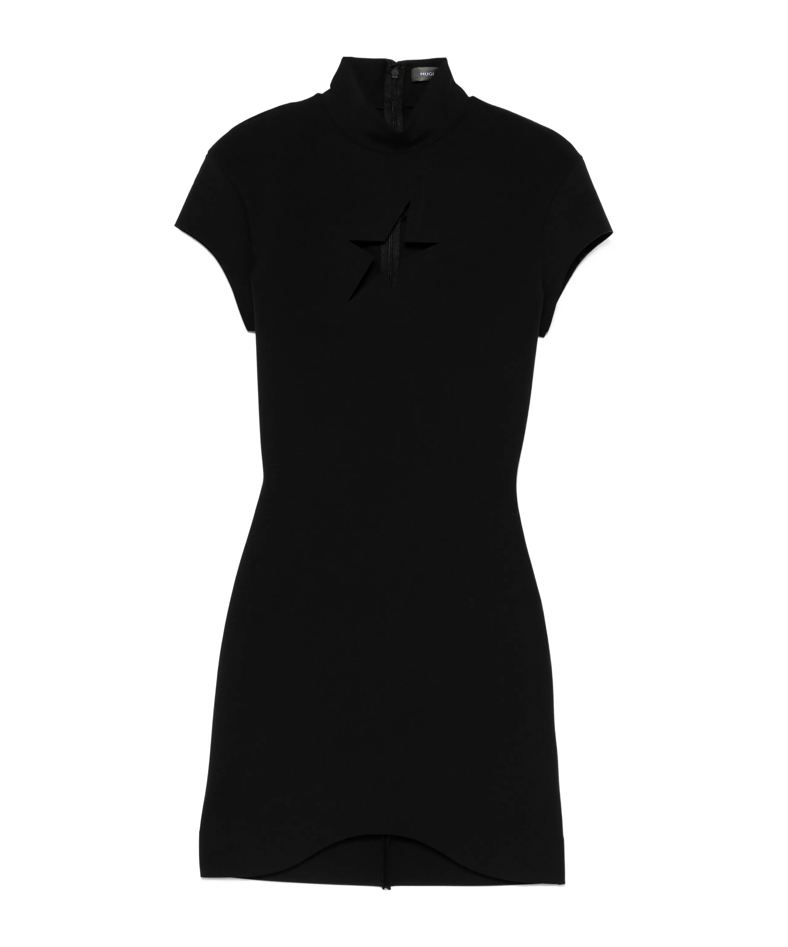 Shop Mugler Star Mini Dress In Black