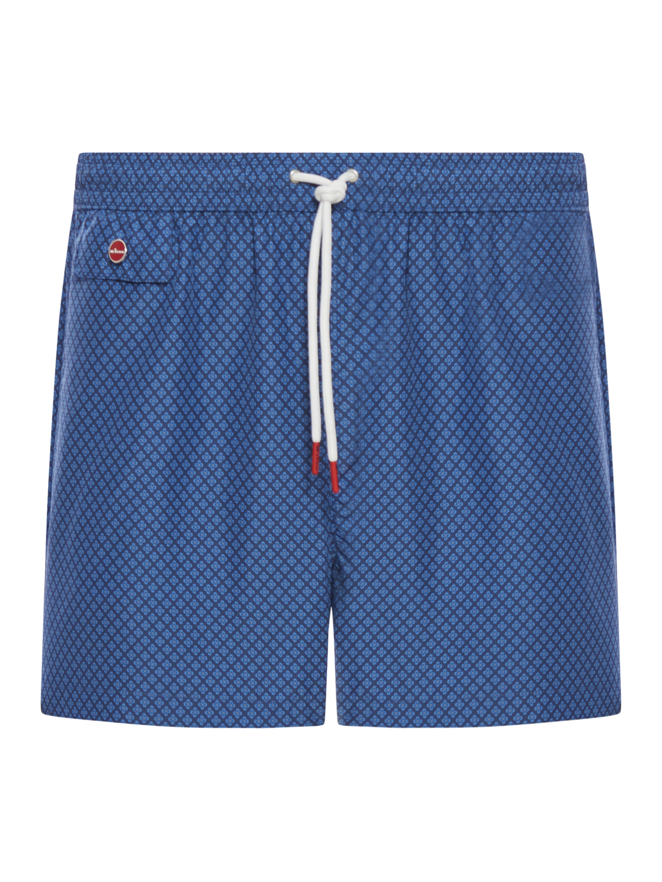 Kiton Elastic Waist Swimming Trunks In Blue