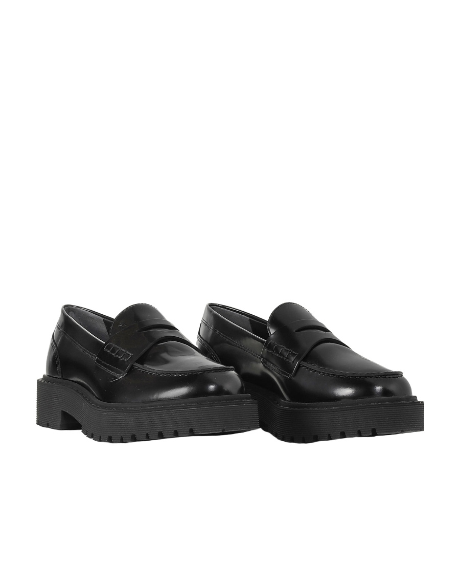 Hogan Classic Slip-on Loafers In Black