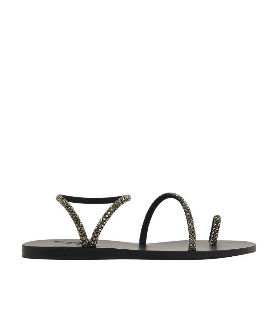 Ancient Greek Sandals Toe-strap Sandals In Black