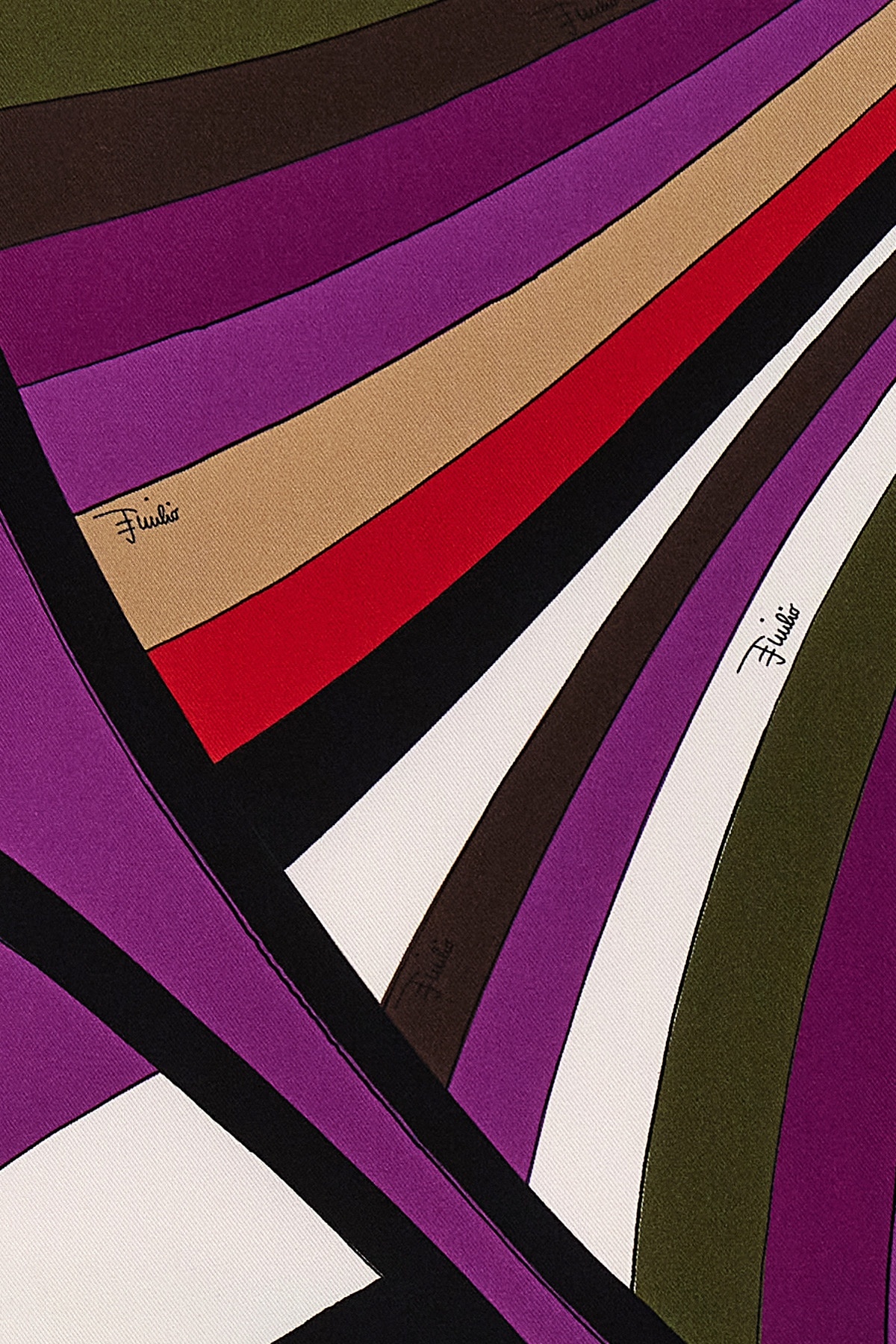 Emilio Pucci Printed Silk Skirt Skirts In Multicolor