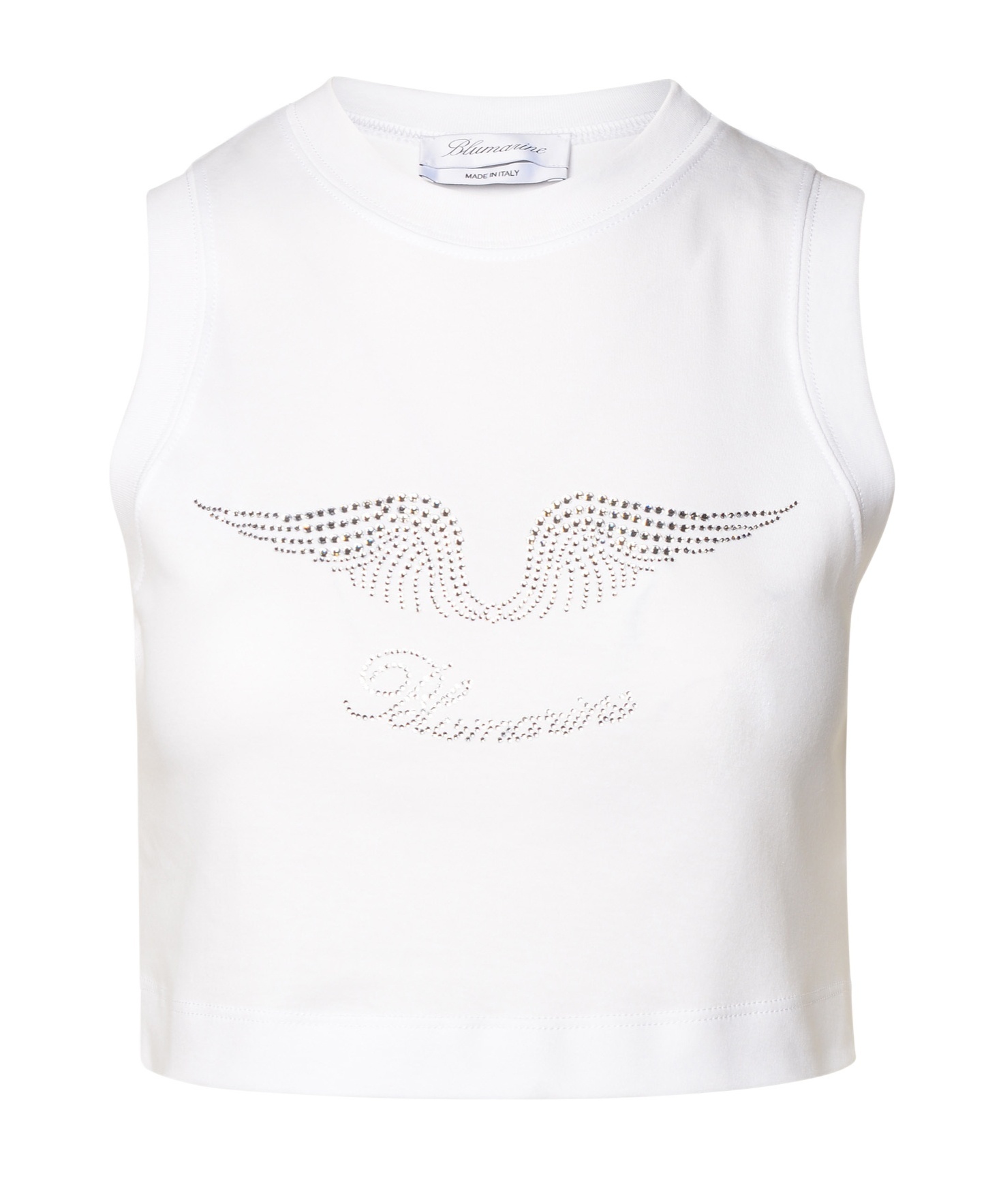 Blumarine Short Cotton Vest In White