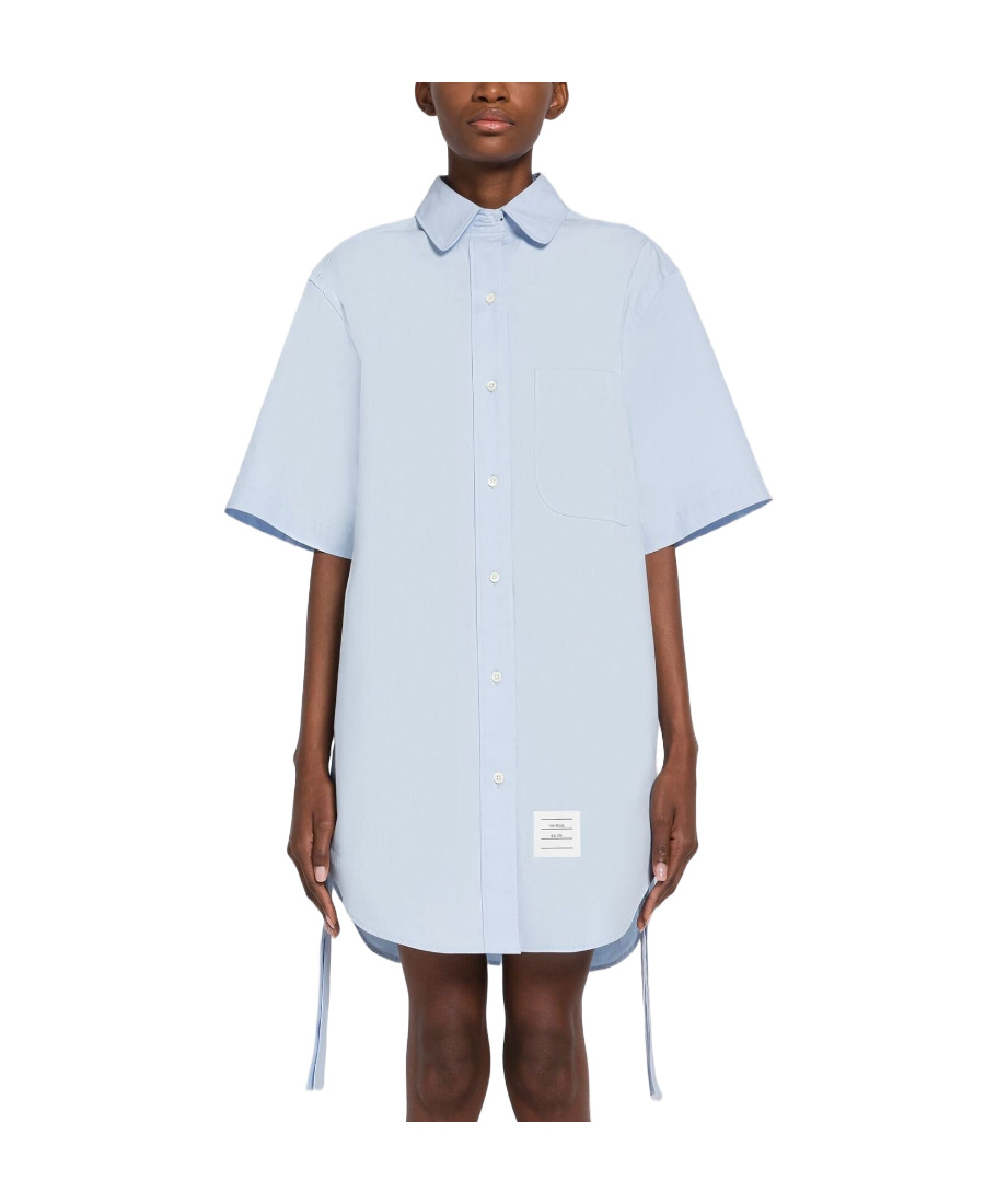 Thom Browne Short-sleeve Shirt Dress In White