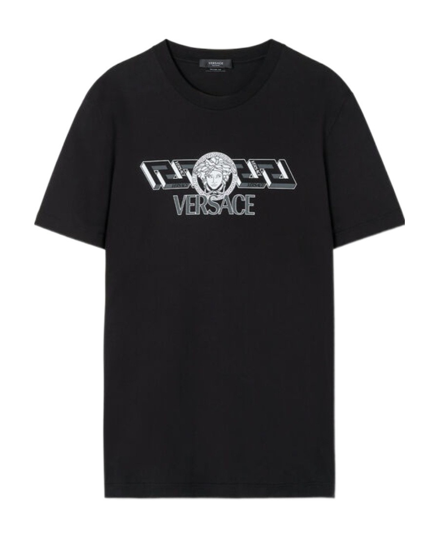Versace Logo-print T-shirt In Black