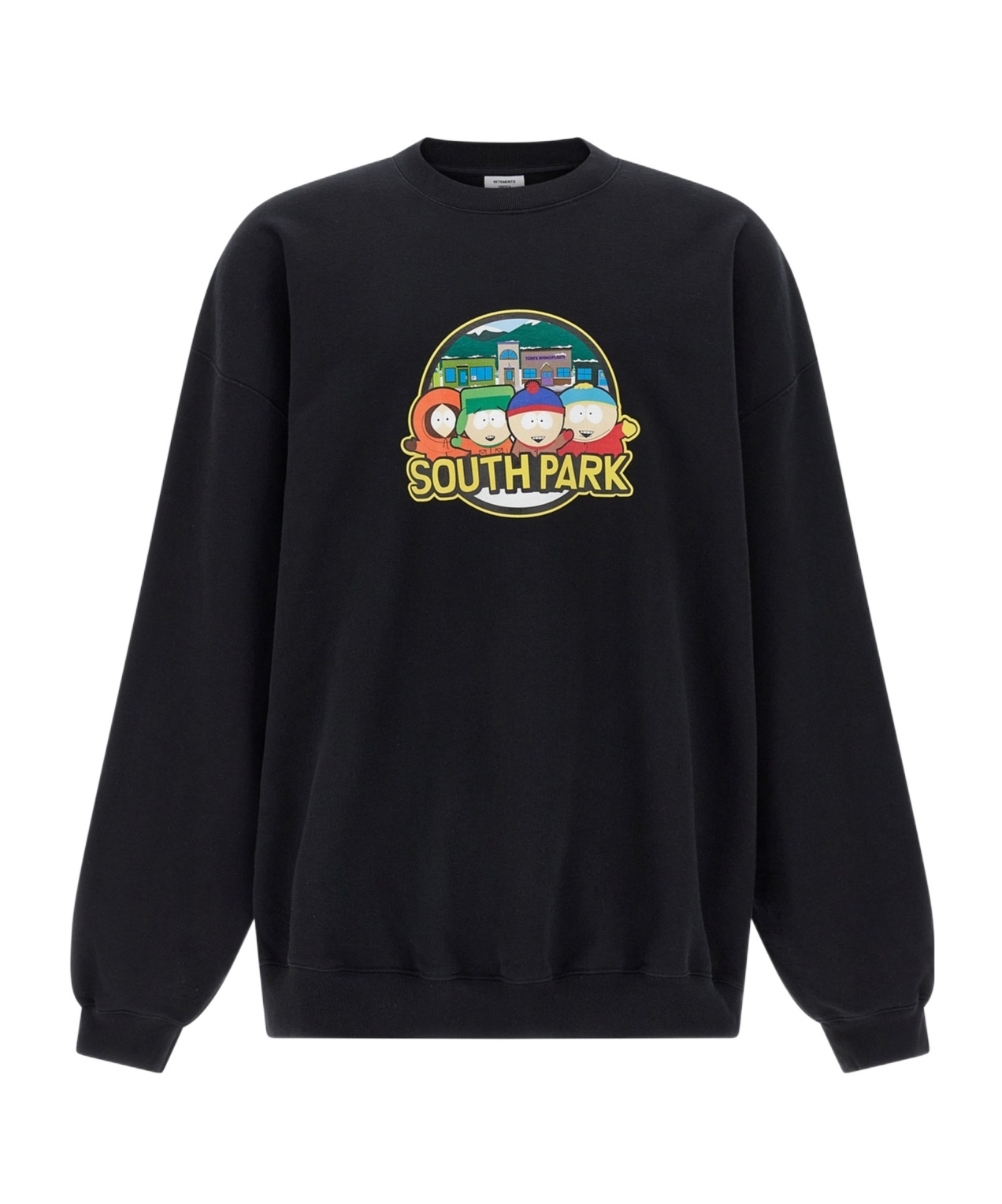 Vetements Black Runway 'south Park' Oversized Sweatshirt In Black